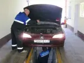 Осмотр автомобиля "Минсксанавтотранс"